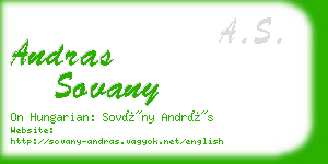 andras sovany business card